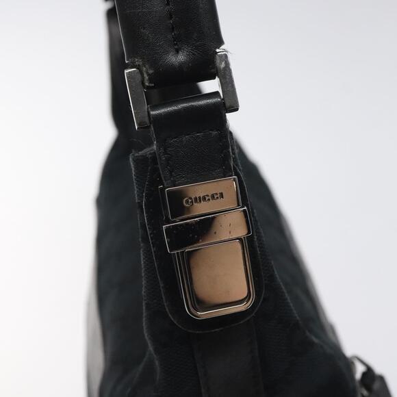GUCCI GG Canvas Shoulder Bag Black Silver 0014302 - Picture 14 of 16